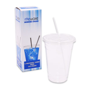 8" Milkshake / Jumbo Straws (White)