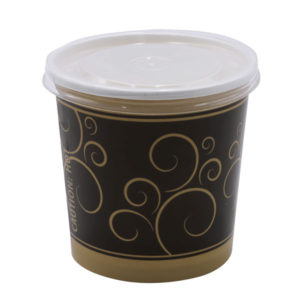 DP96-356 250 Foodcontainer Food Container Papiercontainer mit Deckel 300 ml 